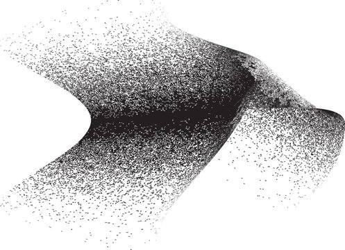 Glitch distorted grungy abstract forms . Blob shape organic. Template for presentation, banner . Fluid isolated shape .Grunge textured . Liquid vector shapes with halftone dots .Screen print texture