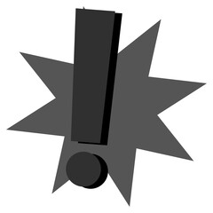 Exclamation mark impact alert flash icon © Ikhwanul
