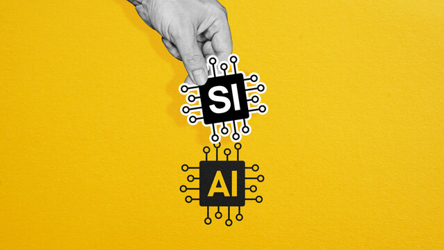 Super Intelligence SI Replacing Artificial Intelligence AI, New AI Terminology, Technology Naming Shift, Machine Intelligence, Future of AI, Advanced Computing and Digital Transformation