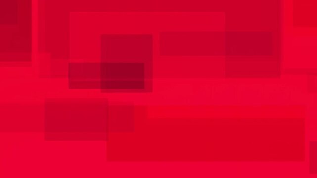 Abstract red geometric rectangles shifting in a digital animation motion graphic video for modern backgrounds