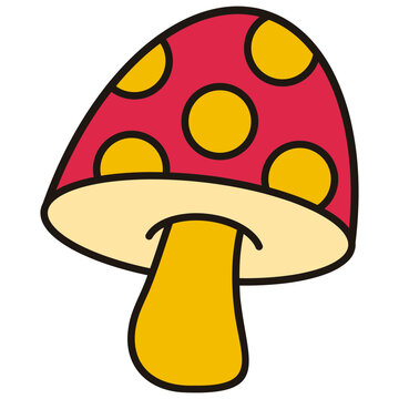 Cute Cartoon Mushroom Illustration