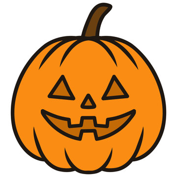 Illustration of a Jack-O-Lantern Pumpkin
