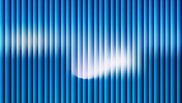 Abstract background, featuring vertical blue, stripes with glowing, white light blurs, and soft gradient transitions