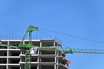 Construction of monolithic building and crane © Unkas Photo