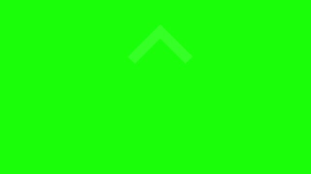 Up arrow animation on green background. direction arrow icon motion. showing directional upward arrow shapes with fading transparency on motion graphics..