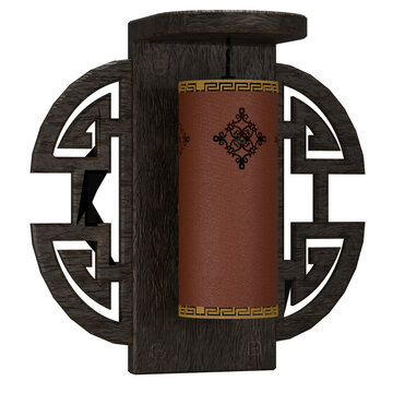 Traditional Japanese style wooden wall sconce