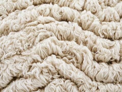 Close up of natural wool fleece texture