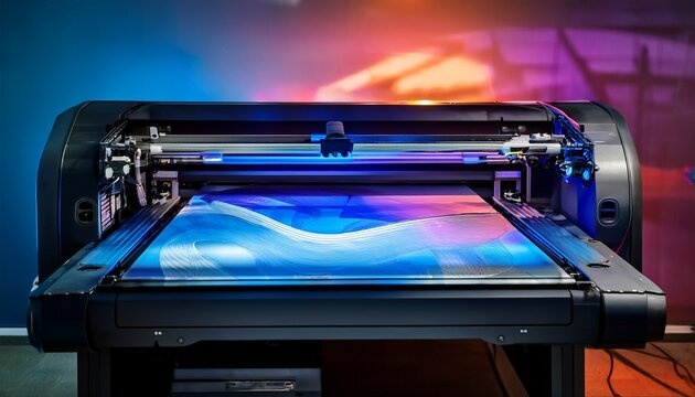 a large format uv printer uv printing commercial ultraviolet digital inkjet inkjet technology digital printers color calibration print quality finishes concept uv curing