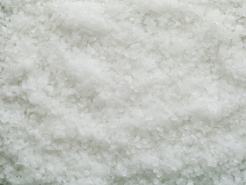 Close up of coarse white salt crystals
