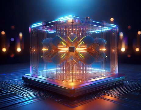 quantum computer concept qubit new generation innovative technology quantum computing