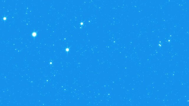 Falling stars on blue light background. Seamless loop Christmas 4k background	