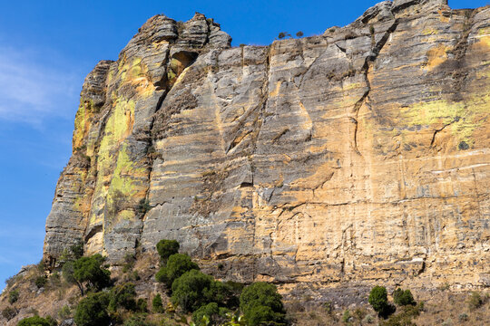 Weathered sandstone rock face, Isalo, Madagascar