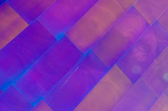 View of the iridescent metallic exterior panels of the Museum of Pop Culture in Seattle, Washington, United States.