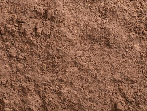 Close up of brown soil texture surface