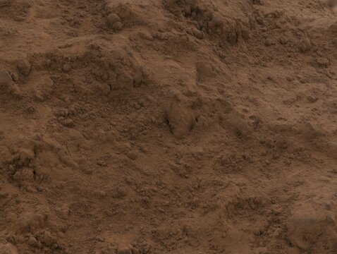 Close up of brown soil ground texture