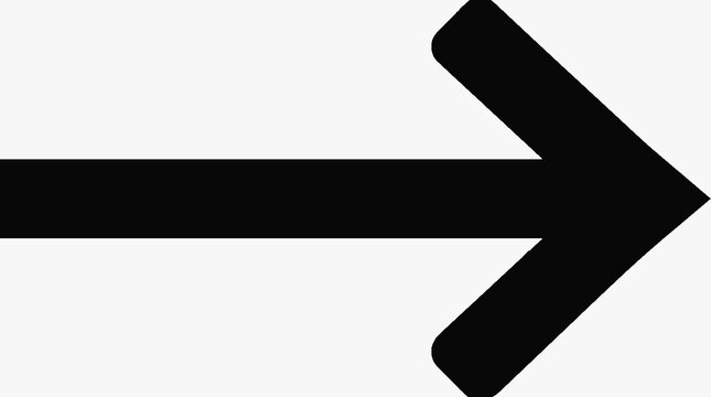 Bold black arrow pointing to the right with horizontal line guide