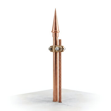 Copper lightning rod air termina