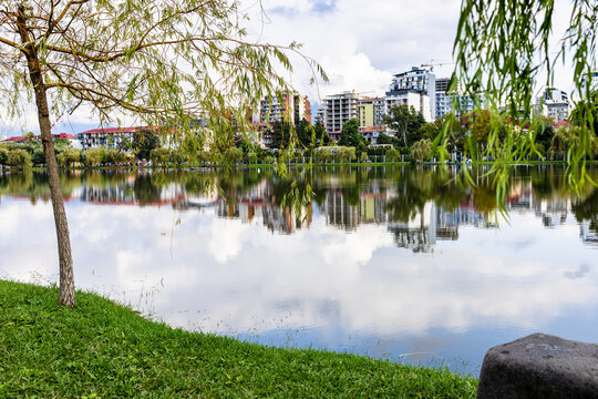 lake Nurigeli shore in Batumi Central Park