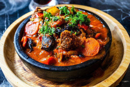 braised beef with dried apricots and prunes