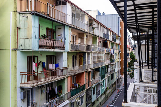 view of apartment building on street in Batumi