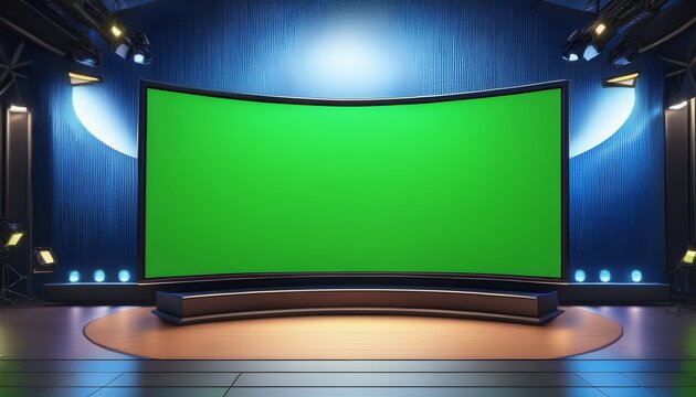 chroma tv screen studio virtual background