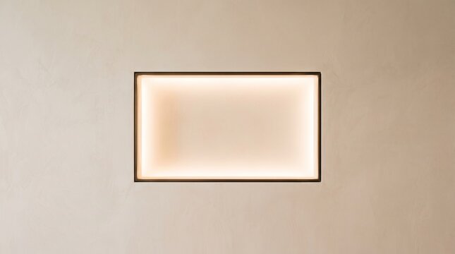 Recessed wall cavity with warm ambient perimeter backlighting