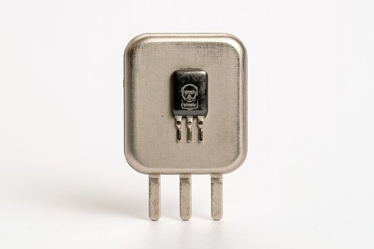 Silver Square Plug Adapter with Engraved Face