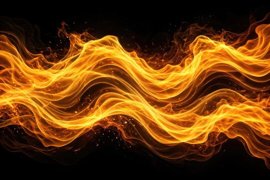 Abstract Fiery Waves of Energy and Light.