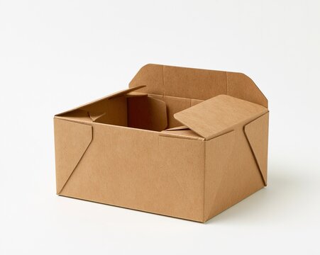 Open Cardboard Box with Flaps