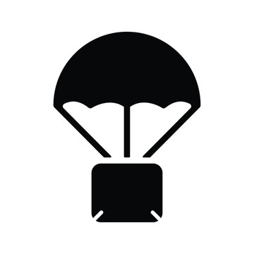 Parachute delivery icon