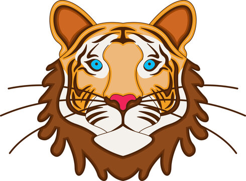 tiger head vector illustration