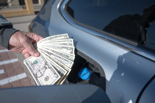 High fuel prices, US dollars. Drivers incur high costs for driving.
