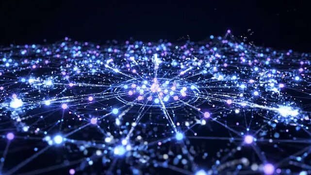 AI Neural Network Data Flow Background Loop 