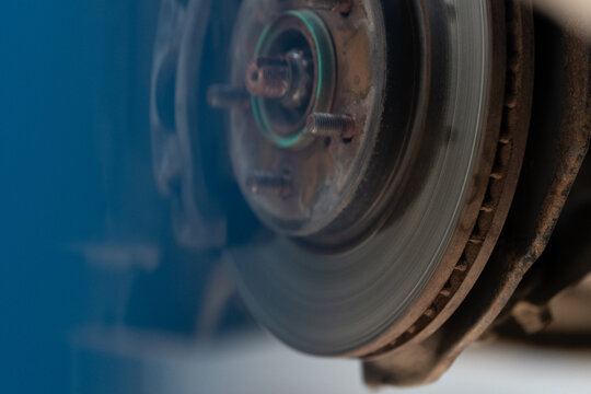 Exposed Car Brake Disc