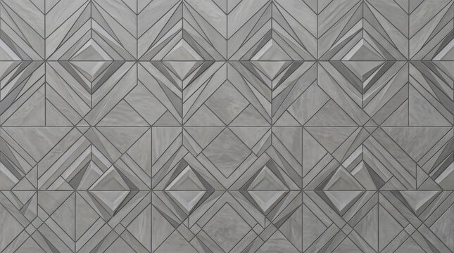 Geometric ceramic tile pattern with diamond shapes for modern interior design