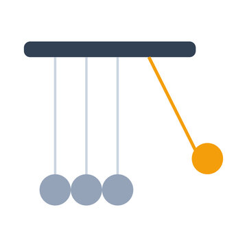 3D Physics Pendulum and Motion Experiment Illustration isolated on transparent background