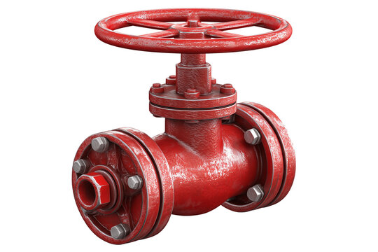Industrial red iron pipe valve with heavy duty wheel handle gate valve industrial equipment red metal plumbing hardware