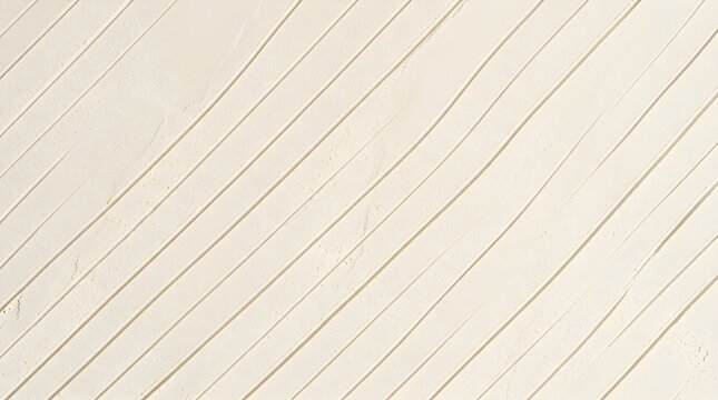Abstract beige wall background with diagonal parallel lines and subtle plaster texture for modern interior design and architectural surfaces