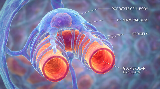 Podocyte Structure and Glomerular Capillary