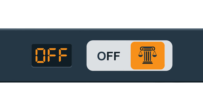 Justice System Deactivated Toggle Switch Icon
