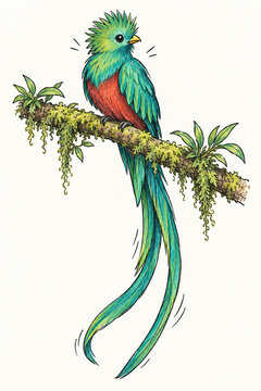 Quetzal Long Tail Branch