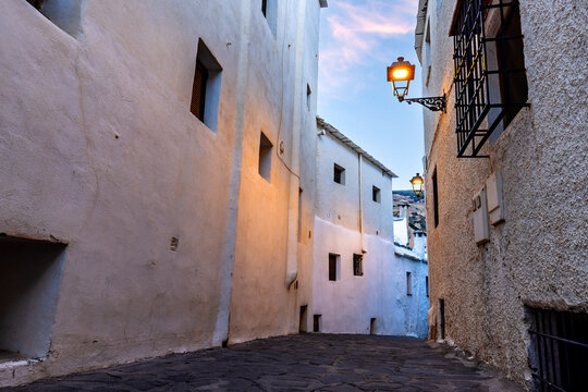 Picturesque spots in Capileira in the Alpujarras of Granada, Andalusia, Spain