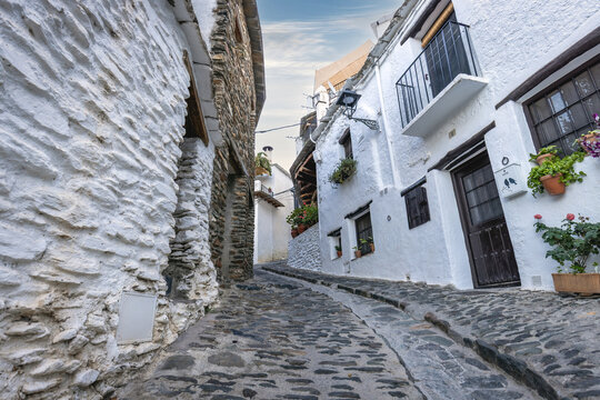 Picturesque spots in Capileira in the Alpujarras of Granada, Andalusia, Spain