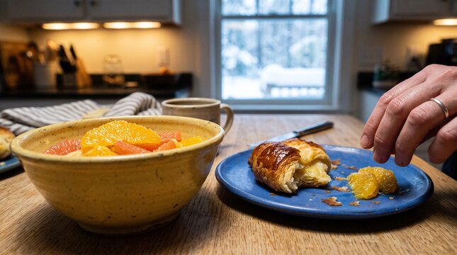 Citrus accents brighten a warm winter pastry plate