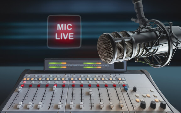 Professional microphone and on air sign