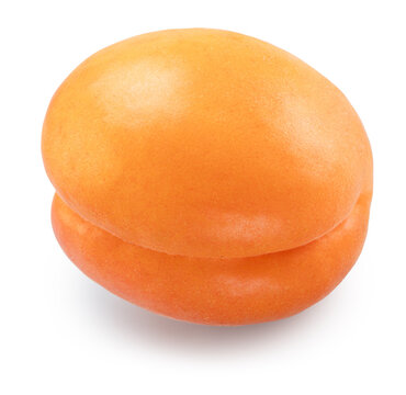 Ripe apricot isolated on white background. File contains clipping path.