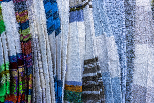 Traditional jarapas from Las Alpujarras, Granada, Andalusia, Spain