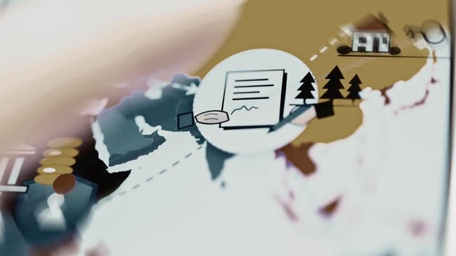 International deed route crosses Asian property map