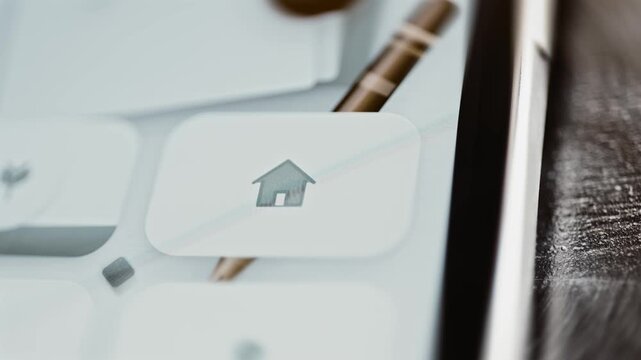 Home control opens property section on pale menu