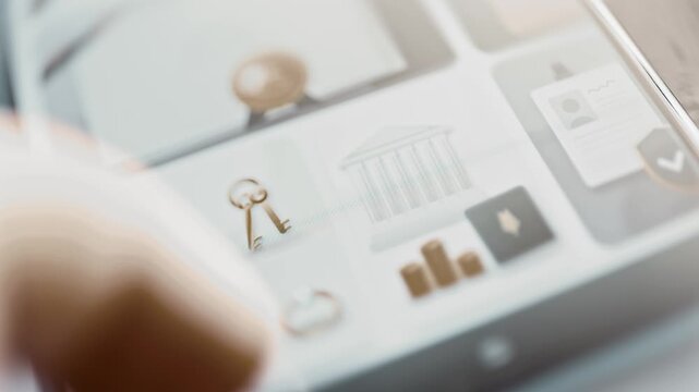 Estate asset controls respond to fingertip navigation